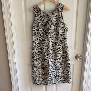 Jade Black and White Floral Mini Dress